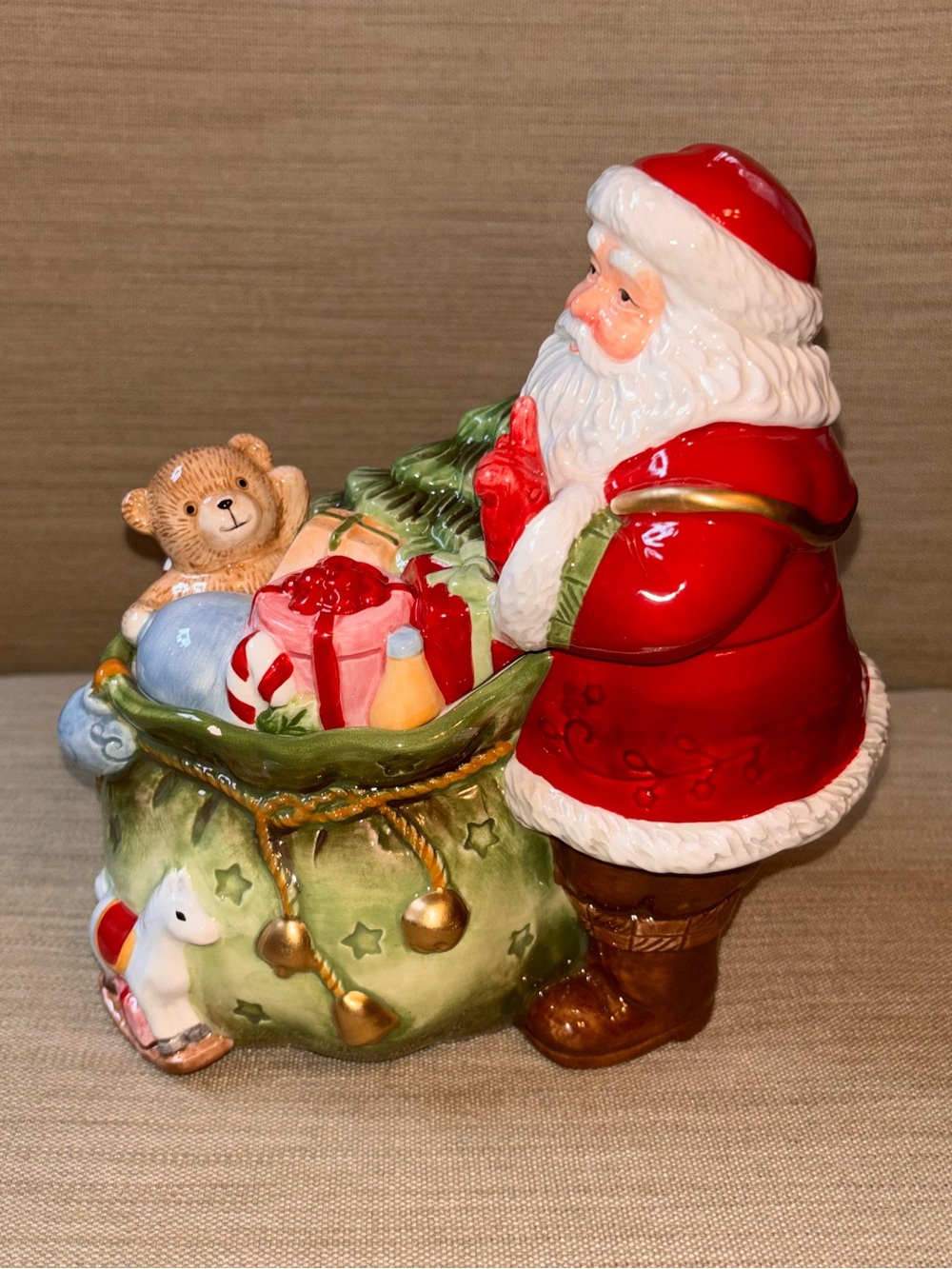 Vintage Santa cookie and candy jar